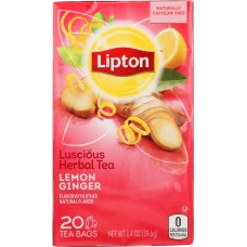 LIPTON: Tea Herbal Lemon Ginger, 20 bg