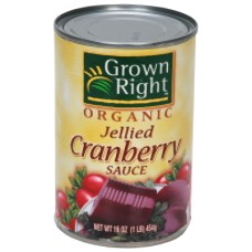 GROWN RIGHT: Sauce Cranberry Jellied, 16 oz
