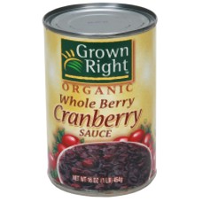 GROWN RIGHT: Whole Berry Cranberry Sauce, 16 oz