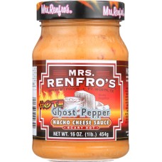 MRS. RENFRO'S GOURMET: Ghost Pepper Nacho Cheese Sauce Scary Hot, 16 oz