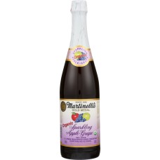 MARTINELLI: Organic Sparkling Apple Grape, 25.4 fo