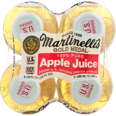 MARTINELLI'S Gold Medal 100% Pure Apple Juice 4 Pack of 10 Oz, 40 oz