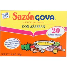 GOYA: Sazon Azafran 20 Count, 3.52 oz