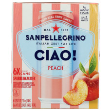 SAN PELLEGRINO: CIAO! Peach Sparkling Water 6pk, 66.9 fo