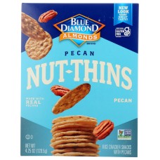 BLUE DIAMOND: Pecan Nut-Thins Nut & Rice Cracker Snacks, 4.25 oz
