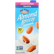 BLUE DIAMOND: Natural Almond Breeze Vanilla Unsweetened, 32 oz