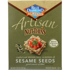 BLUE DIAMOND: Nut Thins Artisan With Almonds & Sesame Seeds, Wheat & Gluten Free, 4.25 oz