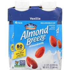 BLUE DIAMOND: Almond Vanilla Beverage 4 Pack, 8 oz