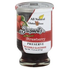 BRASWELL: Preserves Strawberry, 11 oz