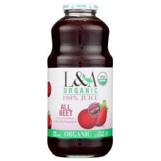 L & A JUICE: Organic All Beet Juice, 32 oz
