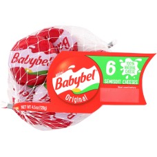 MINI BABYBEL: The Laughing Cow Mini Original Babybel Semi-Soft Cheese, 4.5 oz