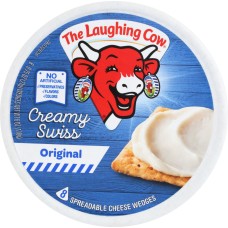 THE LAUGHING COW: Original Creamy Swiss Spreadable Cheese 8 Wedges, 6 Oz