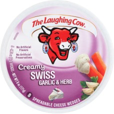 LAUGHING COW: Cream Swiss Garlic and Herb 8 Wedges, 6 oz