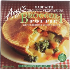 AMY'S: Broccoli with Cheddar Cheese Sauce Pot Pie, 7.5 Oz