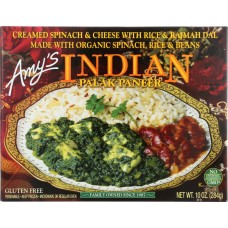 AMY'S: Indian Palak Paneer Gluten Free, 10 oz
