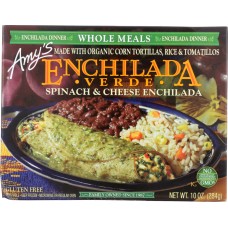 AMY'S: Enchilada Verde Spinach & Cheese Whole Meal, 10 oz