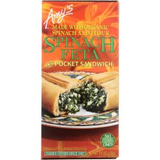 AMY'S: Spinach Feta in a Pocket Sandwich, 4.5 oz