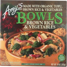 AMYS: Brown Rice and Vegetables Bowl, 10 oz