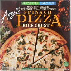 AMY'S: Gluten Free Spinach Pizza Rice Crust, 14 oz