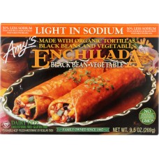 AMY'S: Light in Sodium Black Bean Vegetable Enchilada, 9.5 oz