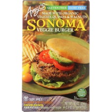 AMY'S: Gluten and Dairy Free Sonoma Veggie Burger, 10 oz