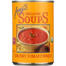 AMYS: Soup Tomato Bisque Chunky Gluten Free, 14.5 oz