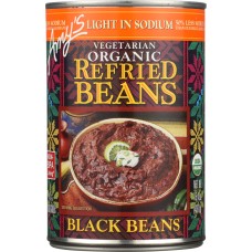 AMY'S: Organic Vegetarian Light in Sodium Refried Black Beans, 15.4 oz