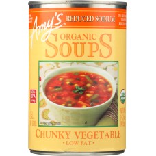 AMYS: Soup Vegetable Chunky Light Sodium, 14 oz