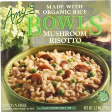 AMY'S: Mushroom Risotto Bowl Gluten Free, 9.5 oz