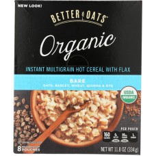 BETTER OATS: Instant Multigrain Hot Cereal with Flax, 11.8 oz