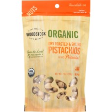 WOODSTOCK: Pistachios Organic Dry Roasted and Salted, 7 oz