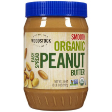 WOODSTOCK: Organic Smooth Easy Spread Peanut Butter, 35 oz