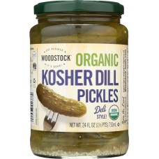 WOODSTOCK: Pickles Dill Whole Kosher Organic, 24 oz