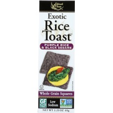EDWARD & SONS: Purple Rice & Black Sesame Exotic Rice Toast, 2.25 oz