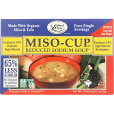 EDWARD & SONS: Miso Cup Mix Reduced Salt Organic 3-4 P, 1 oz
