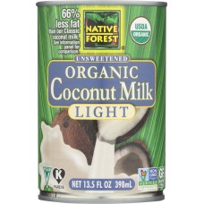 NATIVE FOREST: Organic Light Coconut Milk Unsweetened, 13.5 oz