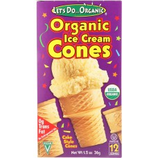 LET'S DO ORGANIC: Cake Style Ice Cream Cones, 1.2 oz