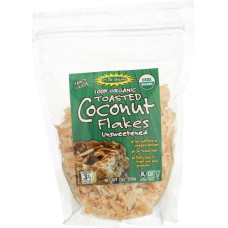 LETS DO ORGANICS: 100% Organic Unsweetened Toasted Coconut Flakes, 7 oz