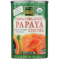 NATIVE FOREST: Papaya Chunks, 14 oz