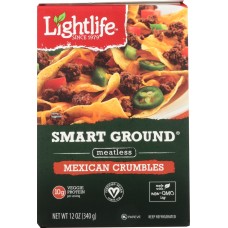 LIGHTLIFE: Smart Ground Plant Based Mexican Crumbles, 12 oz