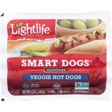 LIGHTLIFE: Smart Dogs Veggie Hot Dogs, 12 oz