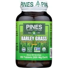 PINES WHEAT GRASS: Barley Grass 500mg Organic, 250 cp
