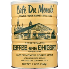 CAFE DU MONDE: Decaffeinated Coffee and Chicory, 13 oz