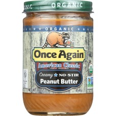 ONCE AGAIN: Peanut Butter Organic American Classic Creamy, 16 Oz