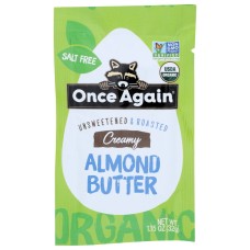 ONCE AGAIN: Creamy Almond Butter Organic Squeeze Pack, 1.15 Oz
