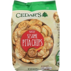 CEDARS: Sesame Pita Chips, 6 Oz
