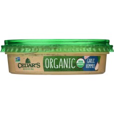 CEDAR'S: Organic Garlic Hommus with Toppings, 10 oz