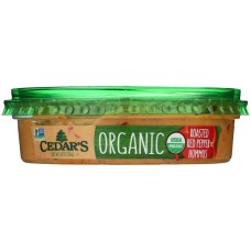 CEDAR'S: Organic Roasted Red Pepper Hommus with Toppings, 10 oz