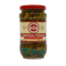 LES TRIOS PETITS: Gherkins Sweet and Spicy Baby, 12.4 oz
