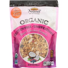 NEW ENGLAND NATURAL: Granola Gluten Free Unsweetened Berry Coconut, 12 oz